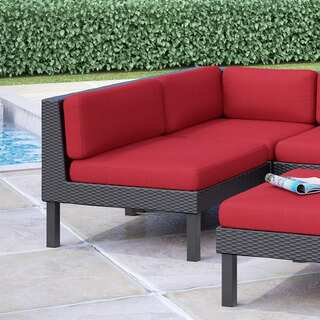 CorLiving Oakland Patio Middle Seat in Textured Black Weave