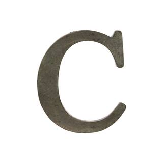 Bronze Metal Alphabet Tarnished Wall Decor 'C' Letter