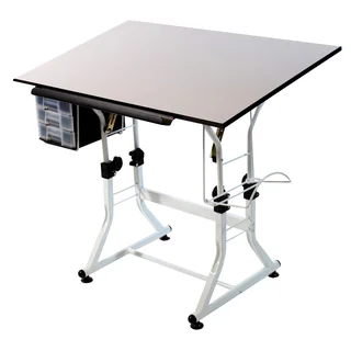 Offex Ashley Creative White Drafting and Hobby Craft Table