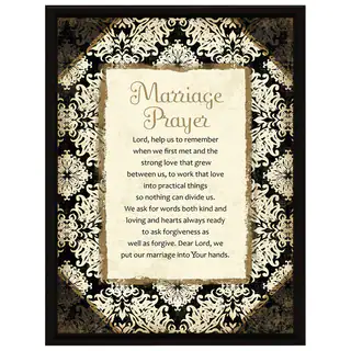 Dexsa Marriage Prayer Wood Frame Plaque with Easel