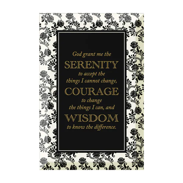 Dexsa Serenity Prayer Beveled Glass Plaque with Easel 