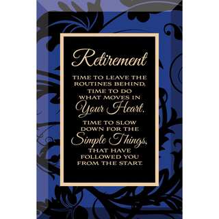 Dexsa Retirement Beveled Glass Plaque with Easel