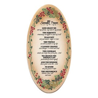 Dexsa My Serenity Prayer Embossed Wood Plaque with Easel