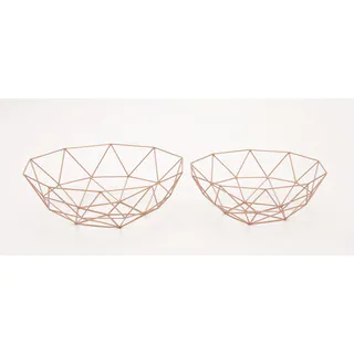 Set of Two Metal Baskets Storage Accessory