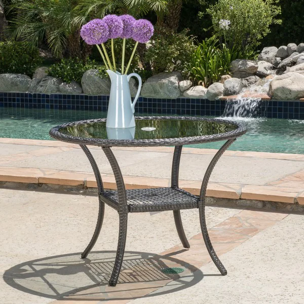 San Pico Outdoor Wicker Dining Table by Christopher Knight Home