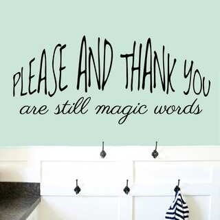 Please and Thank You' 50 x 22.5-inch Wall Decal