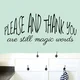 Thumbnail 1, Please and Thank You' 50 x 22.5-inch Wall Decal.