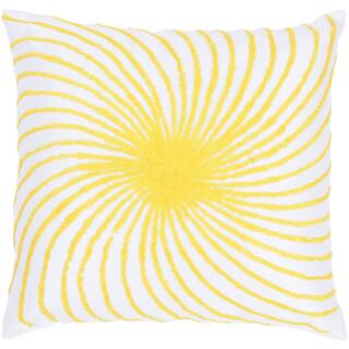 Rizzy Home Embroidered Abstract Patterned 18-inch Throw Pillow