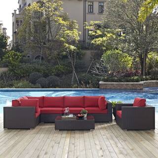 Gather 7 Piece Outdoor Patio Sectional Set