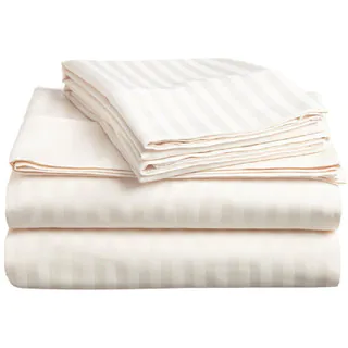 Vivendi 500 Thread Count Supima Cotton Damask Stripe Sheet Set