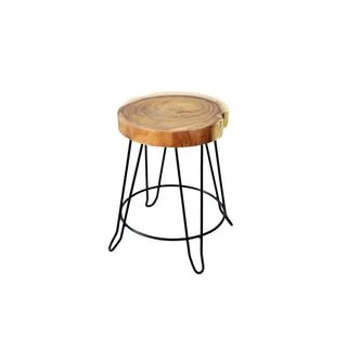 Crafted Home Aiden Stool-Iron Legs