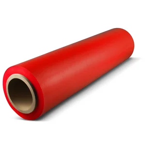 18 In x 1500 Ft x 80 Ga Red Pallet Hand Wrap Plastic Stretch-Wrap 4 Rolls