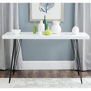 Safavieh Mid-Century Wolcott White/ Black Lacquer Console Table