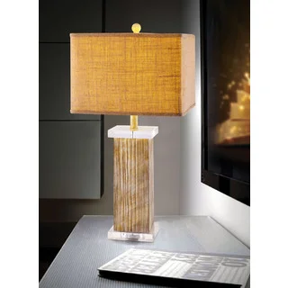 28-inch resin and acrylic table lamp.