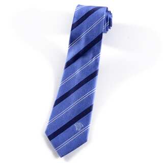 Versace 100-percent Italian Silk Periwinkle/ Blue Stripe Neck Tie