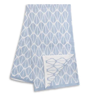 The Peanut Shell Blue and White Reversible Bamboo Blanket
