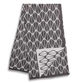 The Peanut Shell Charcoal and White Reversible Blanket