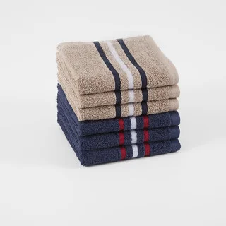 IZOD Varsity Stripe Wash Cloth Pack (set of 6)