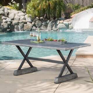 Chalmette Outdoor Rectangle Dining Table by Christopher Knight Home