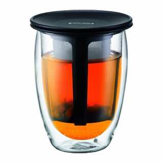 Bodum K11153-01US4 Tea for One Black Glass 12-ounce Tea Strainer