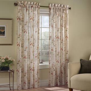 Chantelle Crushed Voile Printed Floral Curtain Panel Pair