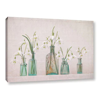 ArtWall Cora Niele's Snowdrops Bottles Gallery Wrapped Canvas