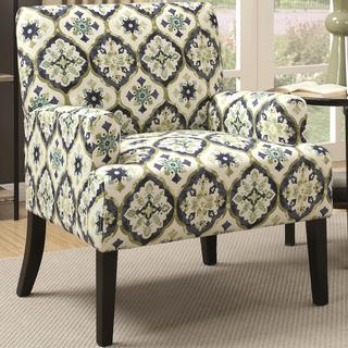 Florence Chateau Designer Patterned Fabric Accent Chair