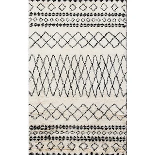 ABC Accents Beni Ourain Moroccan Ivory Wool Area Rug (4'6 x 6'6)