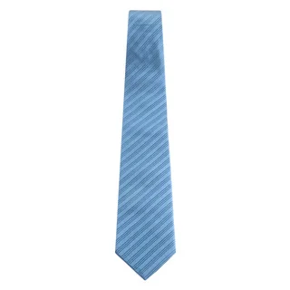 Davidoff 100-percent Silk Light Blue Stripe Neck Tie