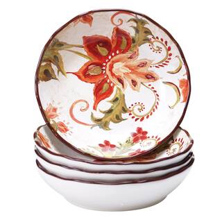 Certified International Spice Flowers 8-inch Soup/Pasta Bowls (Set of 4)