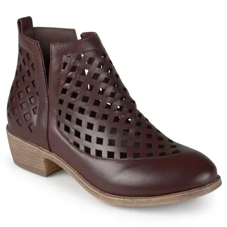 Journee Collection Women's 'Kat' Cut-out Caged Ankle Booties