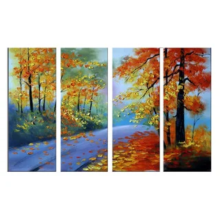 Hand-painted Highly Textured Forest Art 1090