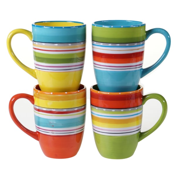 Certified International Mariachi 20-ounce Mugs (Set of 4) Assorted Designs