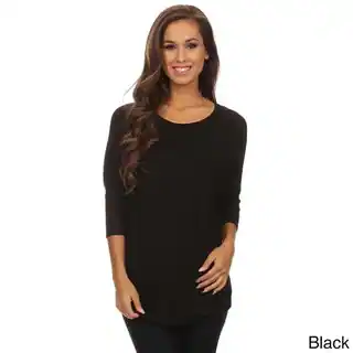 MOA Collection Solid Dolman Sleeve Top