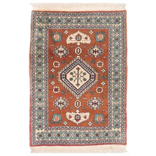 Ecarpetgallery Hand-knotted Persian Ardabil Blue Brown Wool Rug (2' x 2'11)