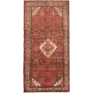 ecarpetgallery Hand Knotted Persian Hosseinabad Brown Wool Rug (5'5 x 11'2)