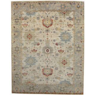 Herat Oriental Indo Hand-knotted Tribal Oushak Wool Rug (9' x 12')