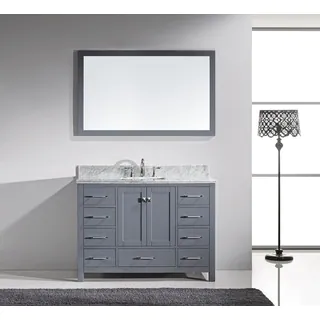 Virtu USA Caroline Avenue 48-inch Grey Single Bathroom Vanity Cabinet Set