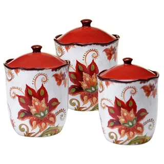 Certified International Spice Flowers 3 pc Canister Set