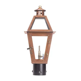 Elk Grande Isle Aged Copper 18-inch Outdoor Gas Post Lantern