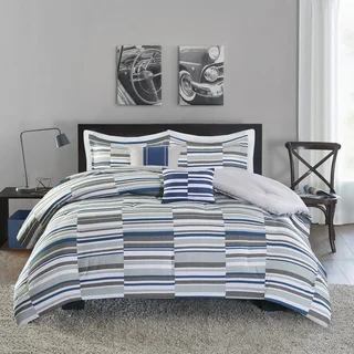 Intelligent Design Wyatt Blue Comforter Set