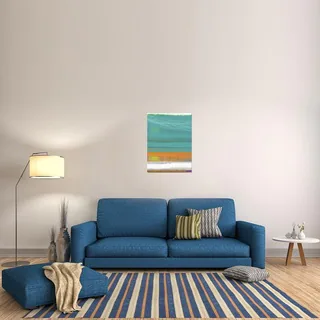 Naxart Studio 'Abstract Orange Stripe2' Stretched Canvas Wall Art