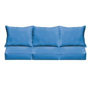 Sloane Light Blue Indoor/ Outdoor Corded Sofa Cushion Set