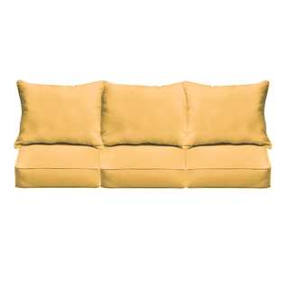 Sloane Butter Yellow Indoor/ Outdoor Corded Sofa Cushion Set