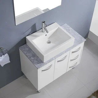 Virtu USA Tilda 36-inch Single Bathroom Vanity Cabinet Set in White