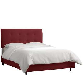 Skyline Furniture Berry Velvet Tufted Bed