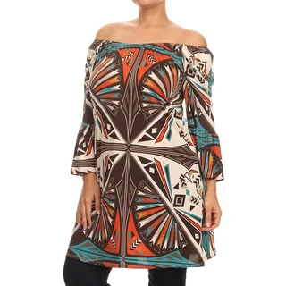 MOA Collection Women's Plus Size Tribal Dress