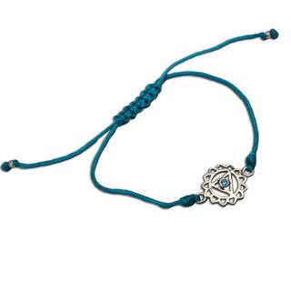 Throat Chakra Turquoise Adjustable Charm Bracelet (India)