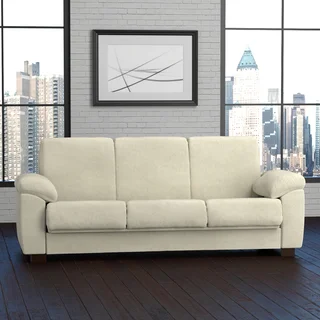 Portfolio Wrangler Convert-a-Couch Cream Pebbles Futon Sleeper Sofa