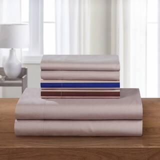 Chic Home 6-Piece Clifton Striped Printed Reversible Sheet set